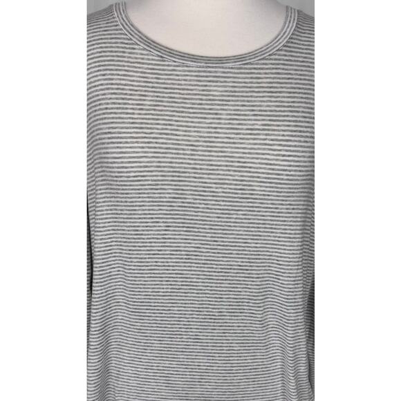 Eddie Bauer Womens XL Gray Stripe Long Sleeve Tshirt Cotton Modal Spandex - Picture 2 of 8